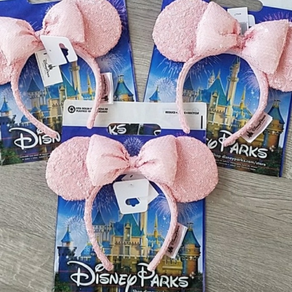Disney Parks Millennial Pink Minnie Ears NWT - Picture 5 of 6
